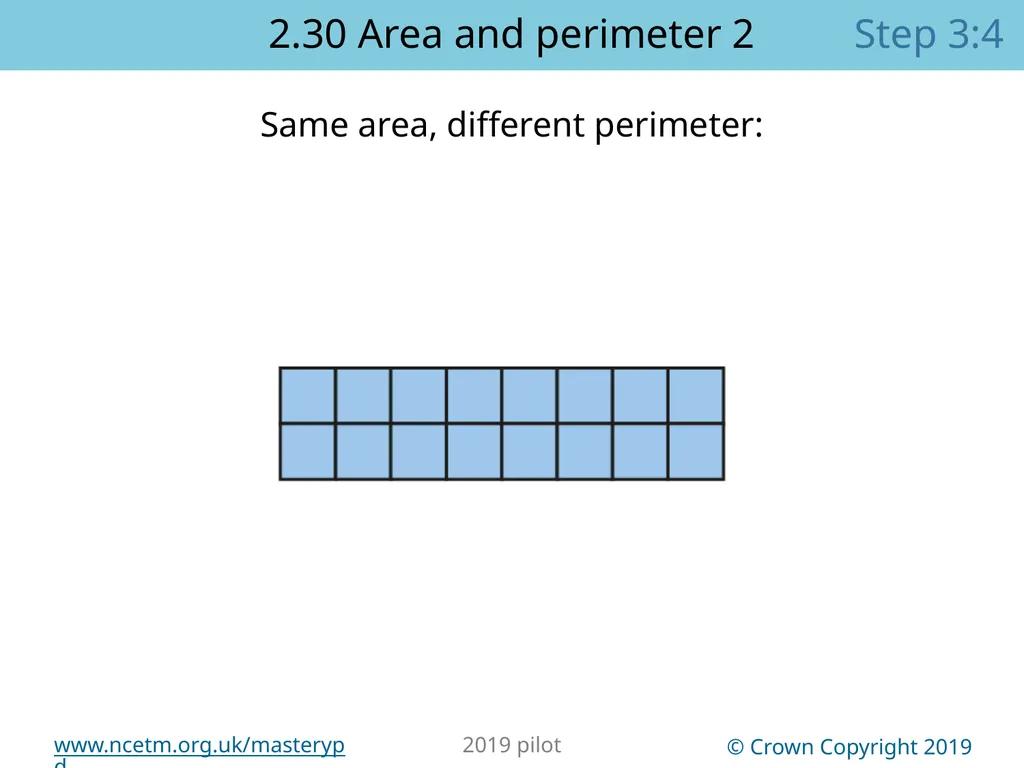 2.30 Multiplicative contexts: area and perimeter 2 - slide 52 of 67