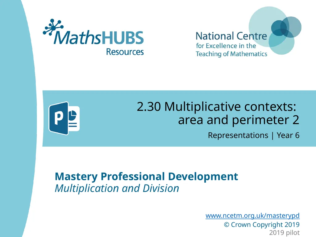 2.30 Multiplicative contexts: area and perimeter 2 - slide 1 of 67
