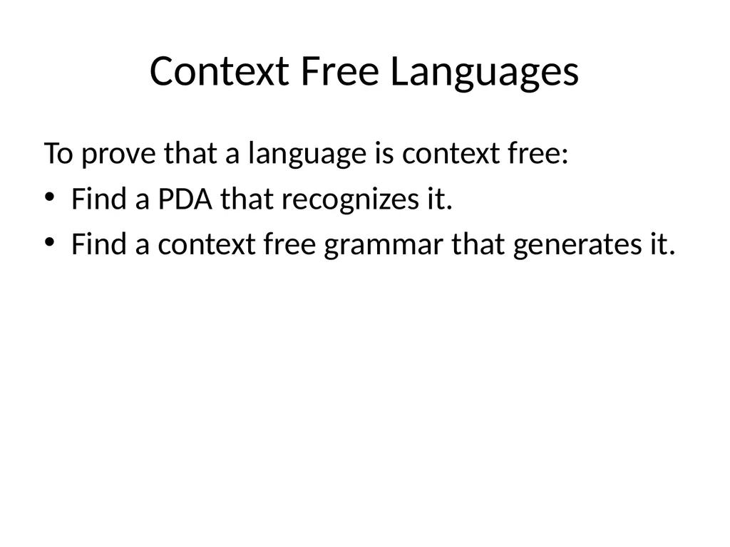 Chomsky Hierarchy Language Operations and - slide 5 of 10