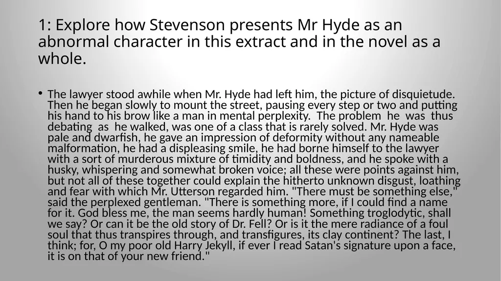 Dr Jekyll and Mr Hyde: Contexts Wednesday, 17 - slide 15 of 20