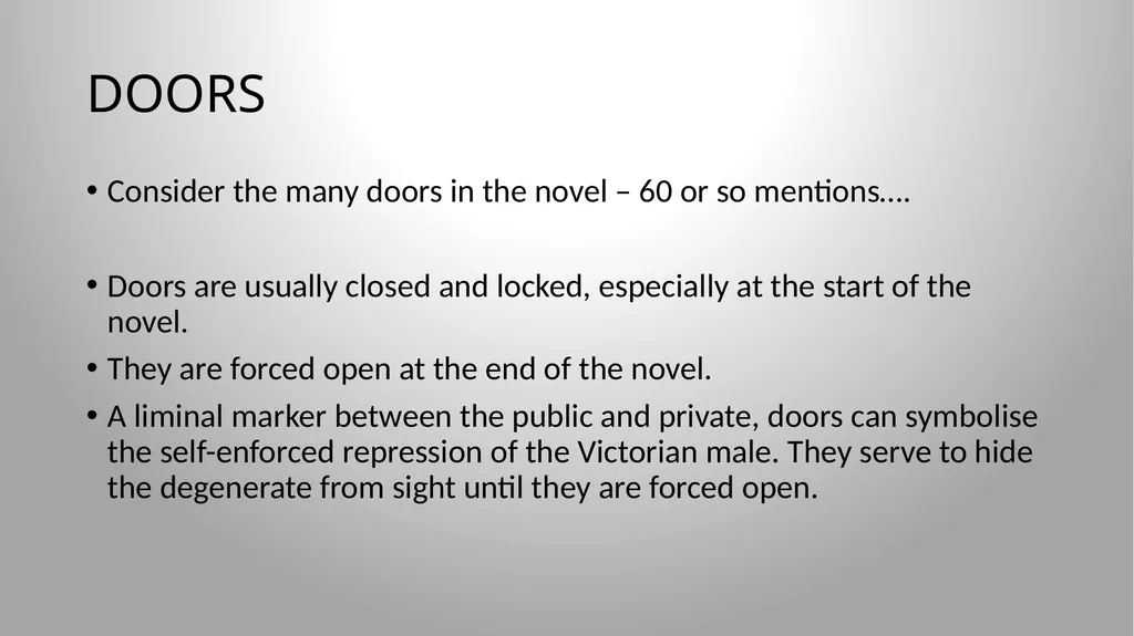 Dr Jekyll and Mr Hyde: Contexts Wednesday, 17 - slide 11 of 20