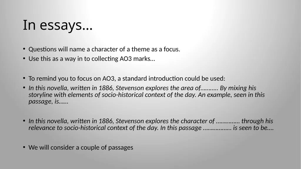 Dr Jekyll and Mr Hyde: Contexts Wednesday, 17 - slide 14 of 20