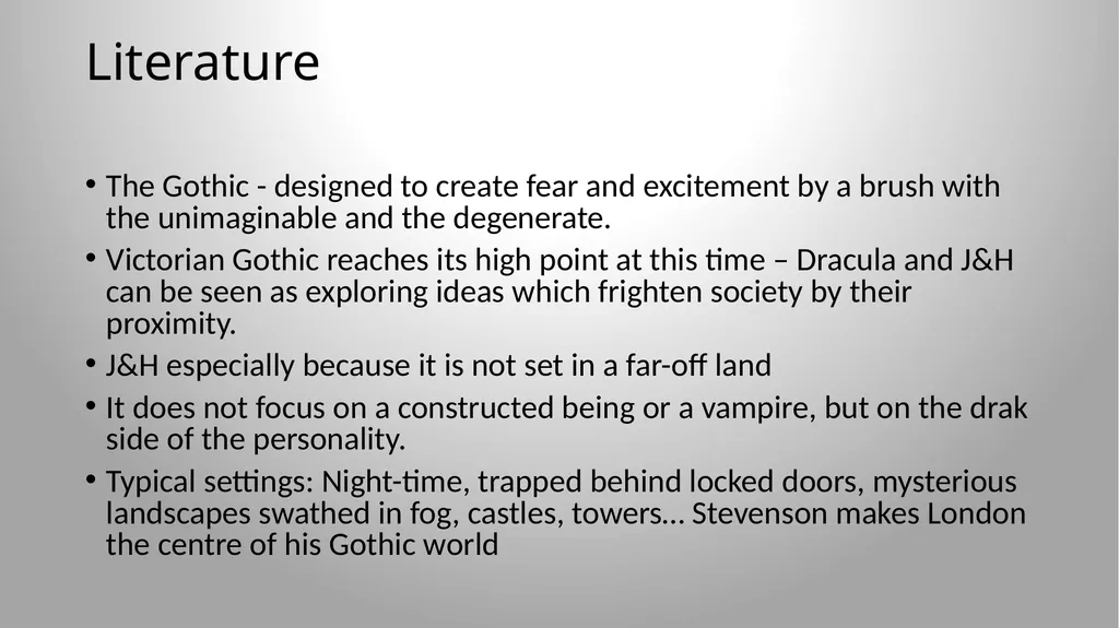 Dr Jekyll and Mr Hyde: Contexts Wednesday, 17 - slide 13 of 20