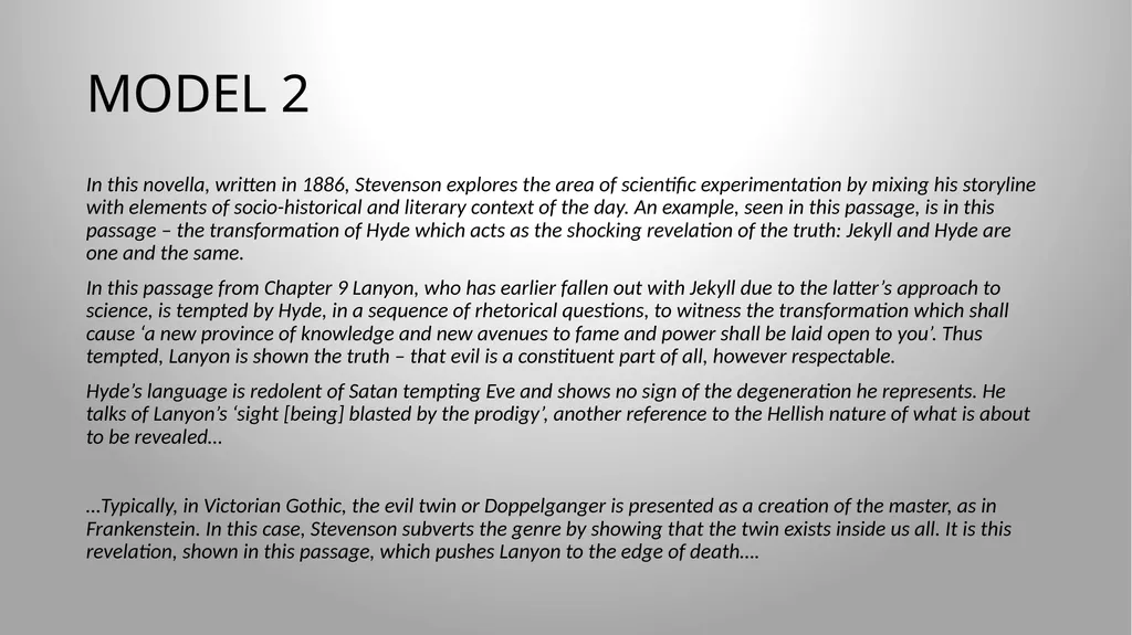 Dr Jekyll and Mr Hyde: Contexts Wednesday, 17 - slide 20 of 20