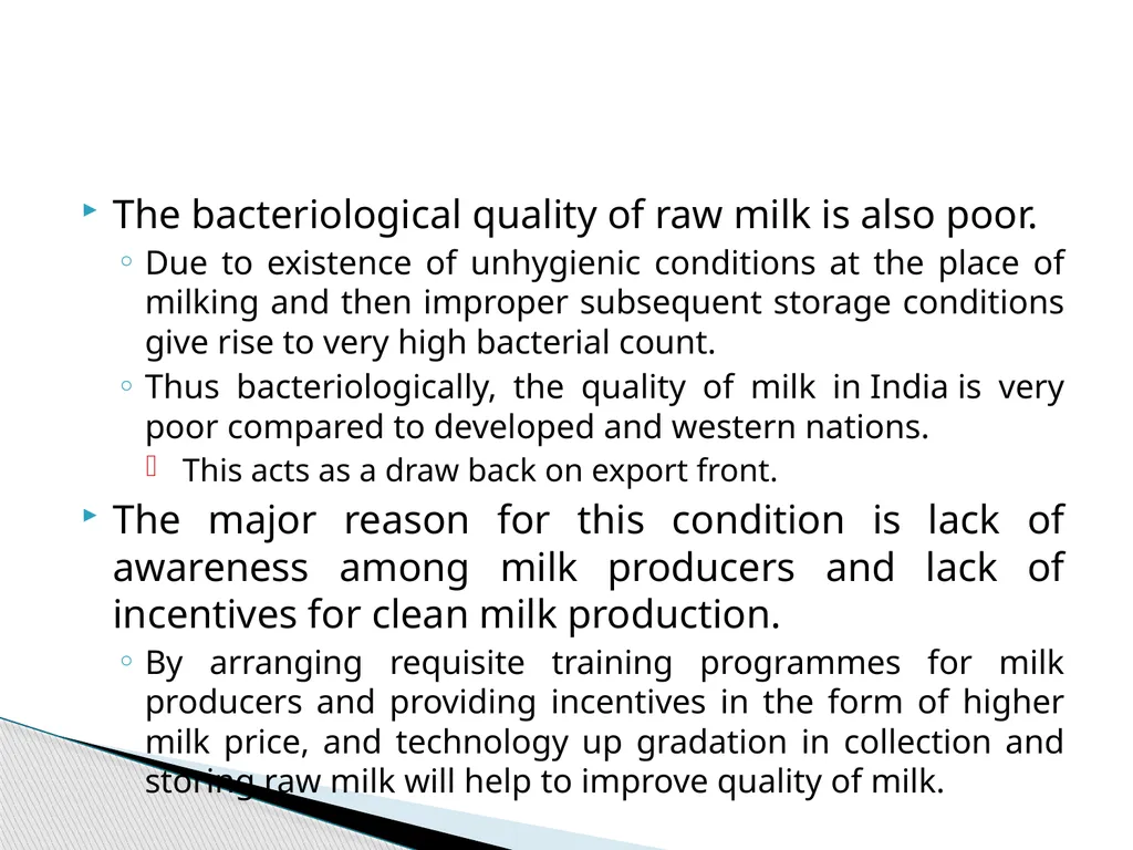 CHARACTERISTICS OF INDIAN DAIRY PROCESSING AND - slide 7 of 13