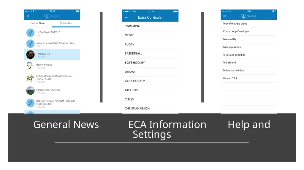 Newpark School App Download from App Store or - slide 8 of 12