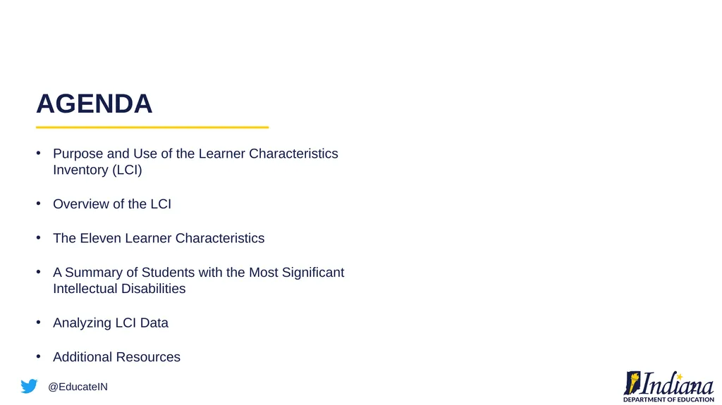 The Learner Characteristics Inventory Stephanie - slide 2 of 20