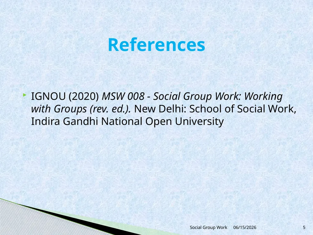 Unit 3 Group process and group dynamics 3.1 Middle - slide 5 of 6