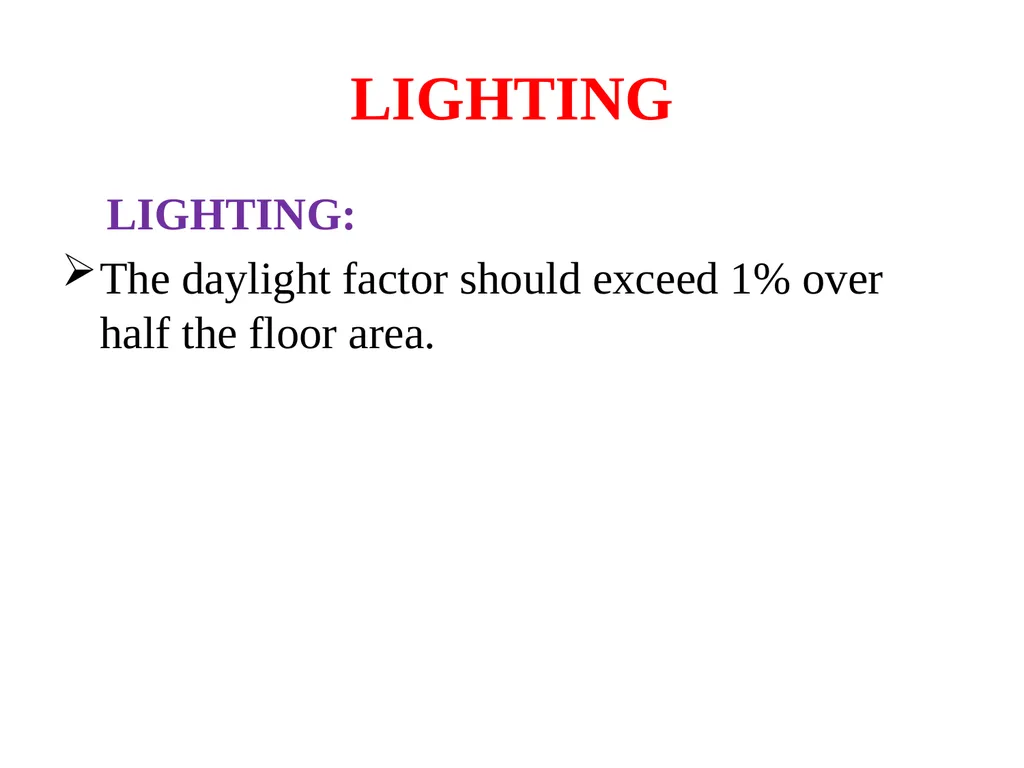 PHYSICAL ENVIRONMENT LIGHT, VENTILATION AND - slide 124 of 149