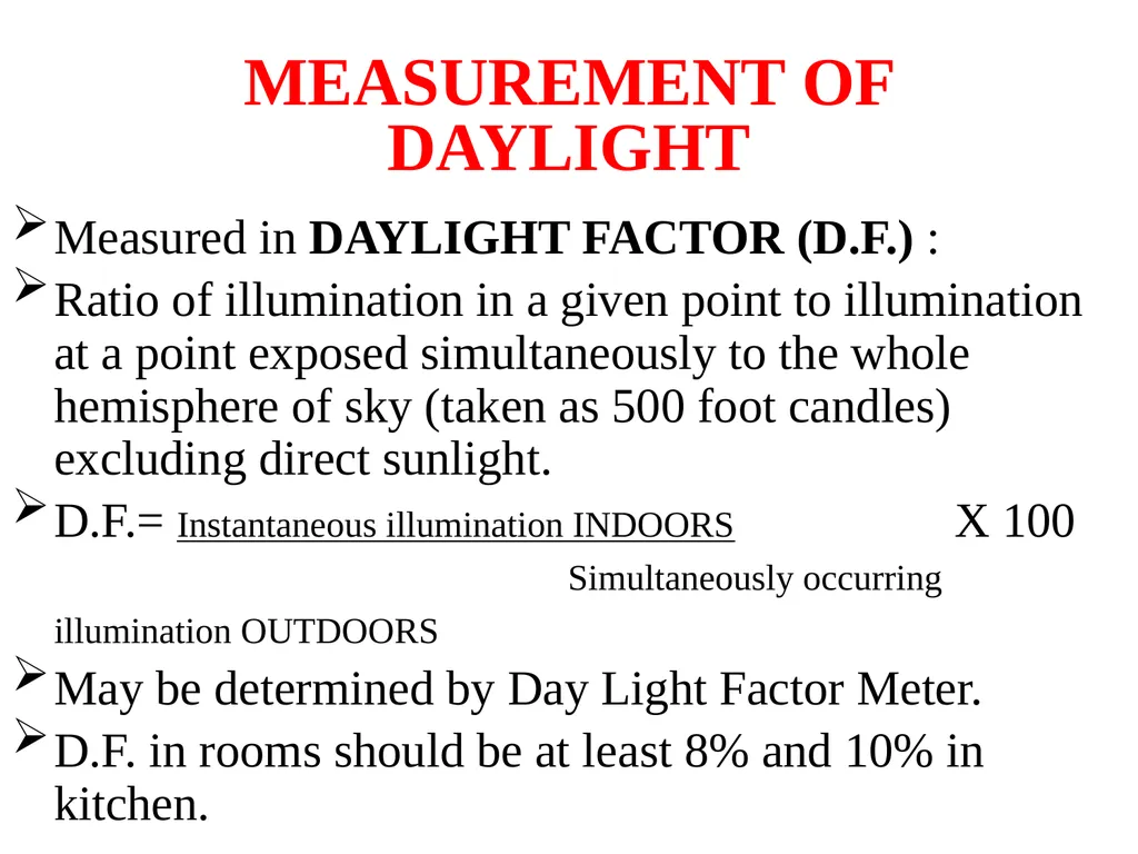 PHYSICAL ENVIRONMENT LIGHT, VENTILATION AND - slide 14 of 149