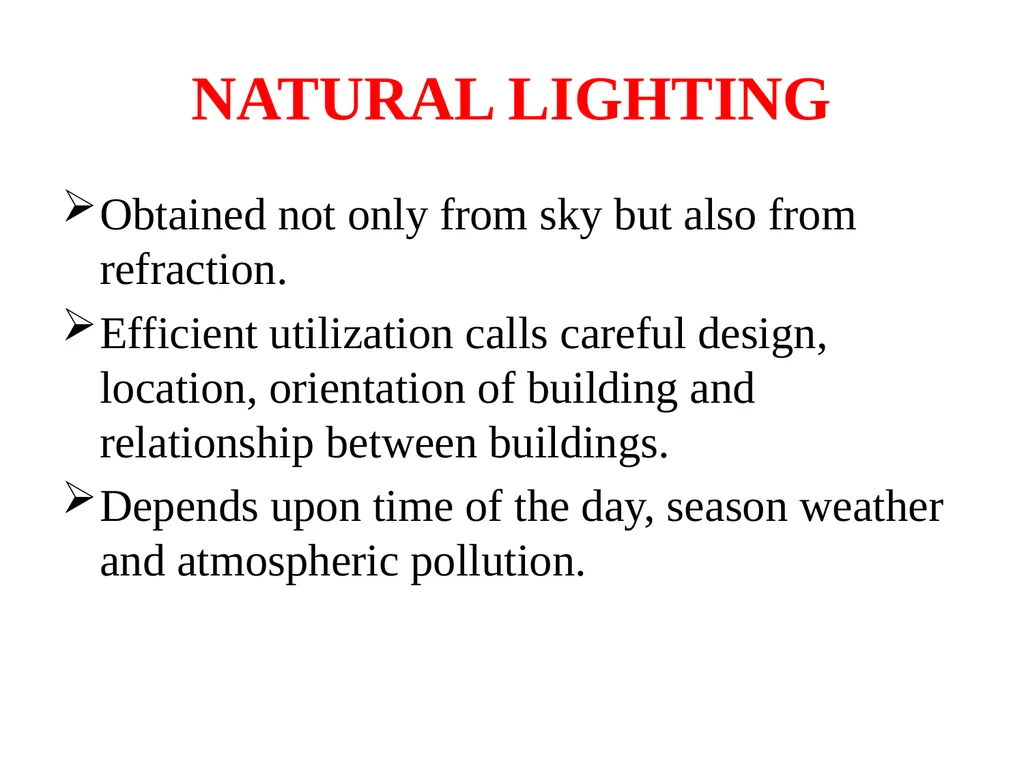 PHYSICAL ENVIRONMENT LIGHT, VENTILATION AND - slide 12 of 149