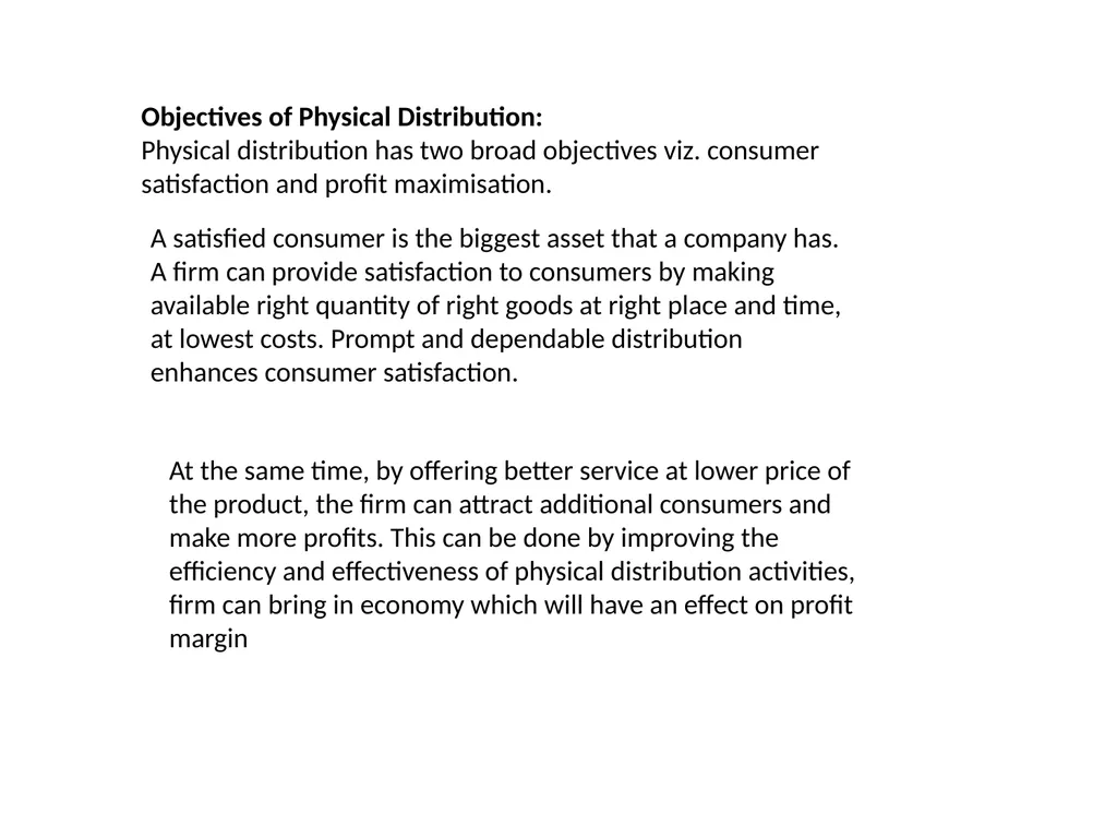 Physical Distribution Philip Kotler has defined - slide 3 of 8