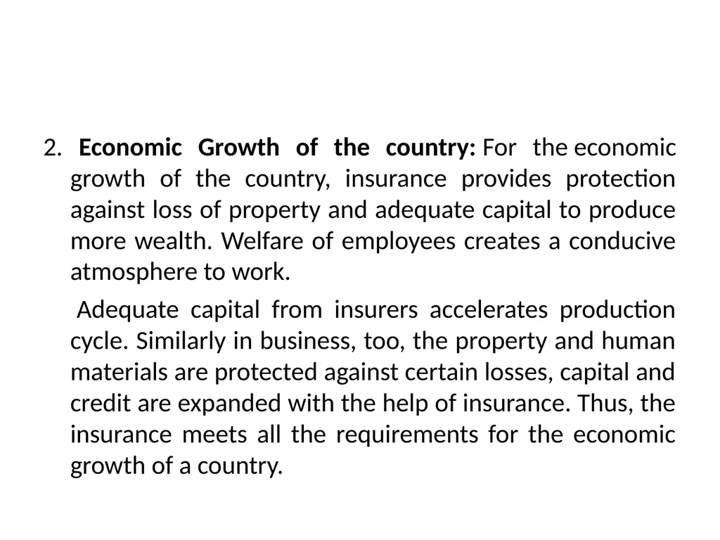 Role and Importance of Insurance A. For - slide 13 of 13