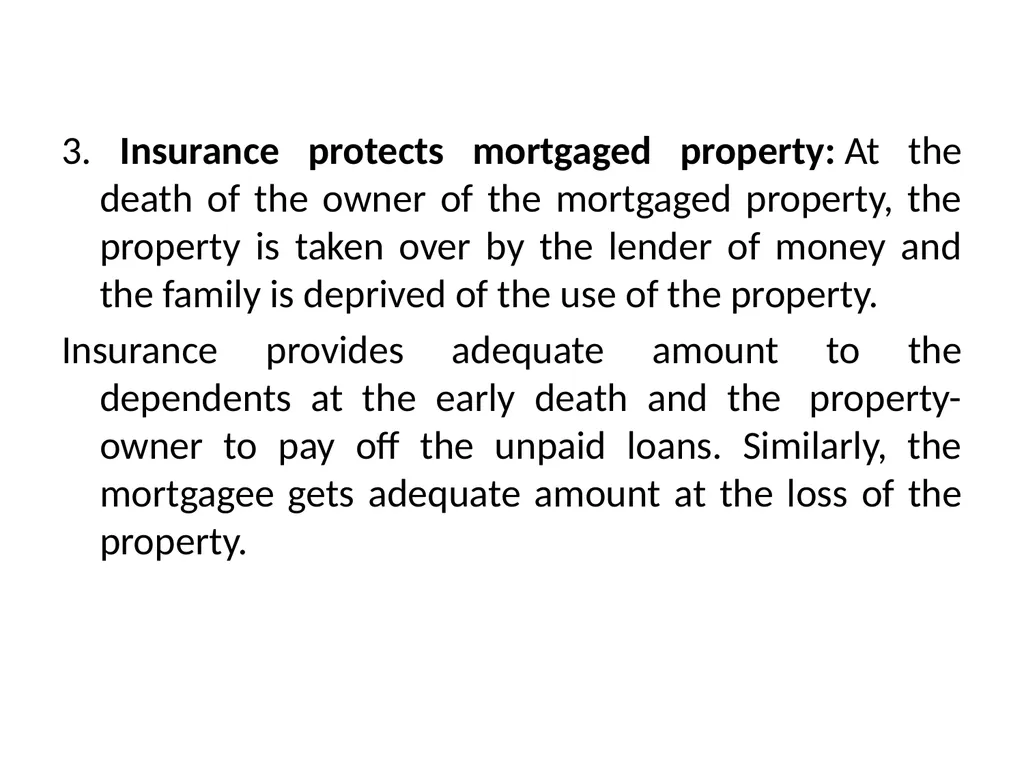 Role and Importance of Insurance A. For - slide 4 of 13