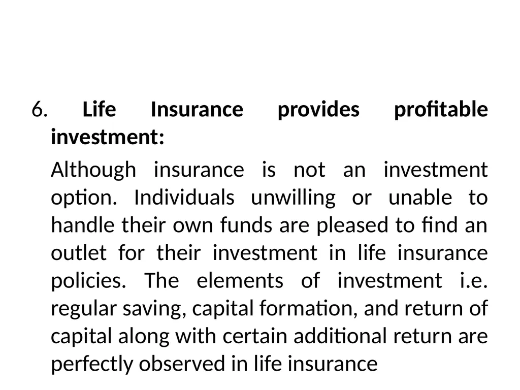 Role and Importance of Insurance A. For - slide 7 of 13