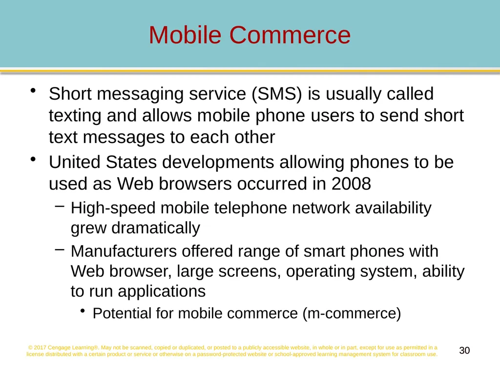 Social Networking, Mobile Commerce, and Online - slide 30 of 58