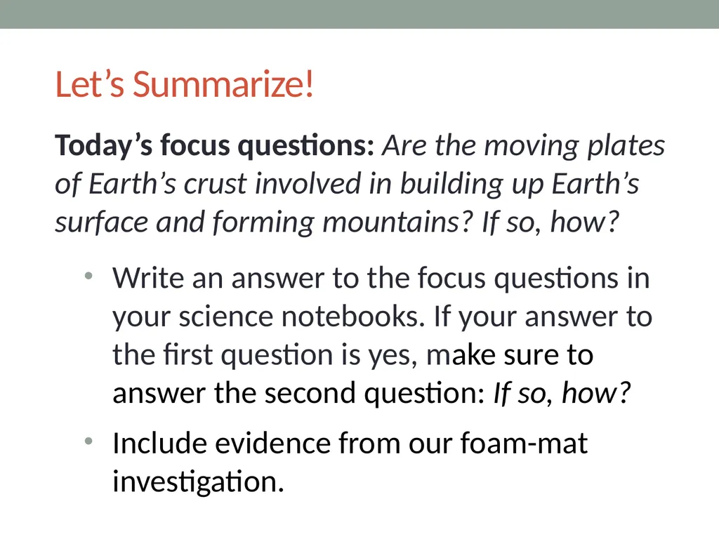 Earth’s changing surface Lesson 3A Are the Moving - slide 9 of 10