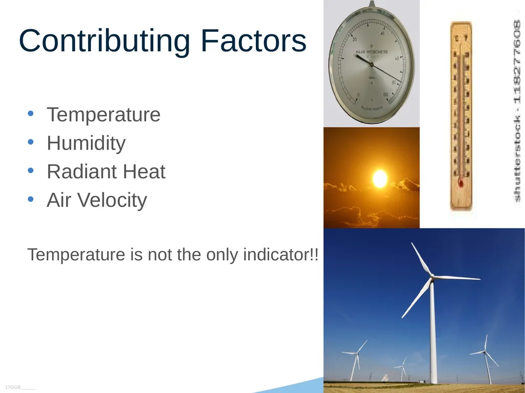 Preventing Heat Illnesses HEAT STRESS Contributing - slide 3 of 15