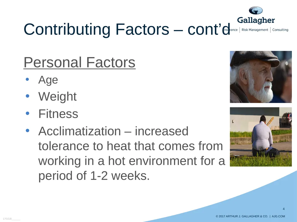 Preventing Heat Illnesses HEAT STRESS Contributing - slide 4 of 15