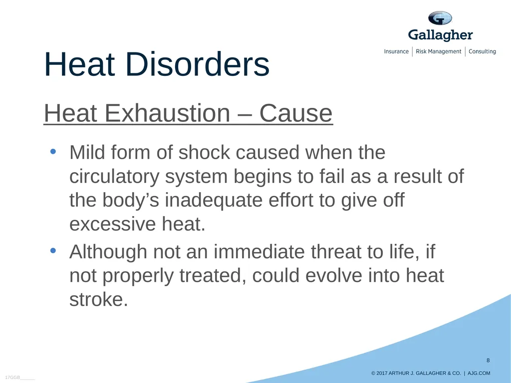 Preventing Heat Illnesses HEAT STRESS Contributing - slide 8 of 15