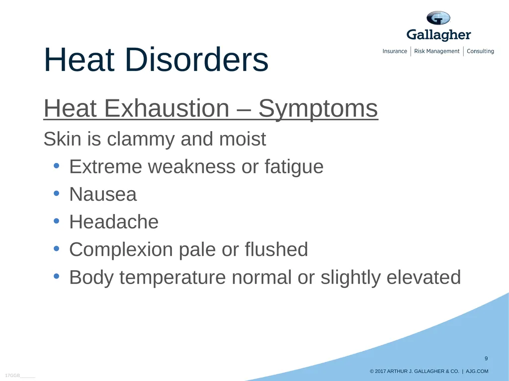 Preventing Heat Illnesses HEAT STRESS Contributing - slide 9 of 15