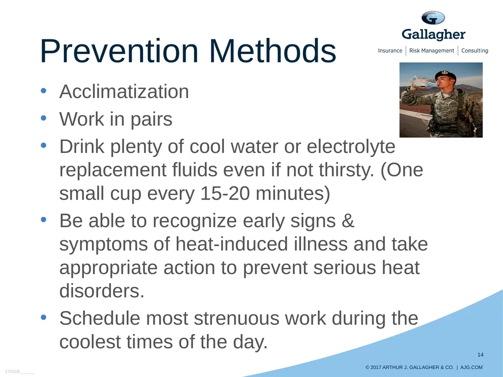 Preventing Heat Illnesses HEAT STRESS Contributing - slide 14 of 15
