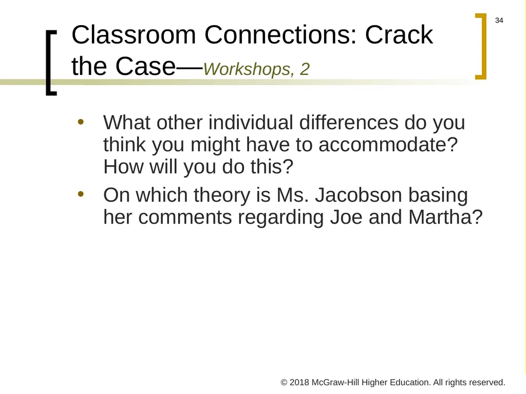 CHAPTER 4 Individual Variations © 2018 McGraw-Hill - slide 34 of 40