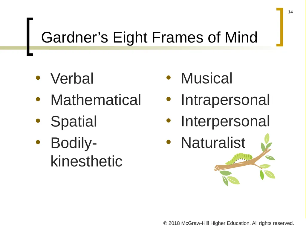 CHAPTER 4 Individual Variations © 2018 McGraw-Hill - slide 14 of 40