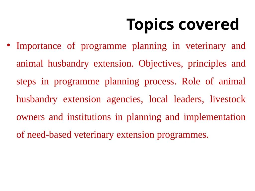 AHE 605 (ANIMAL HUSBANDRY PROGRAMME PLANNING AND - slide 2 of 8