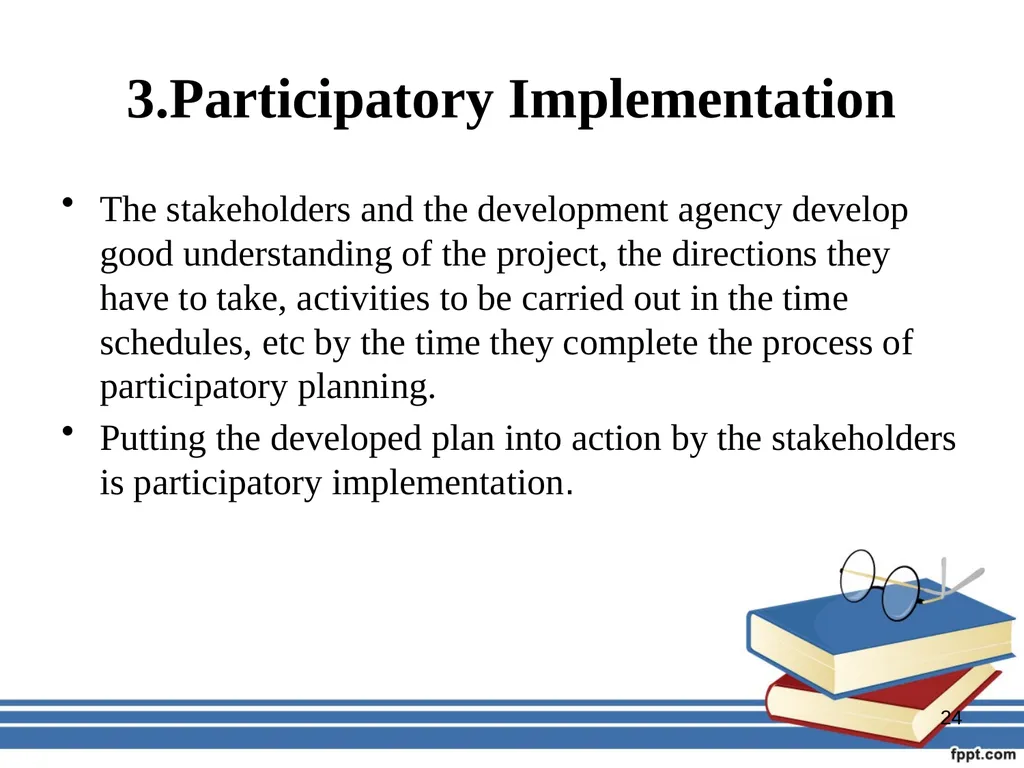 Participatory management for optimizing - slide 24 of 50