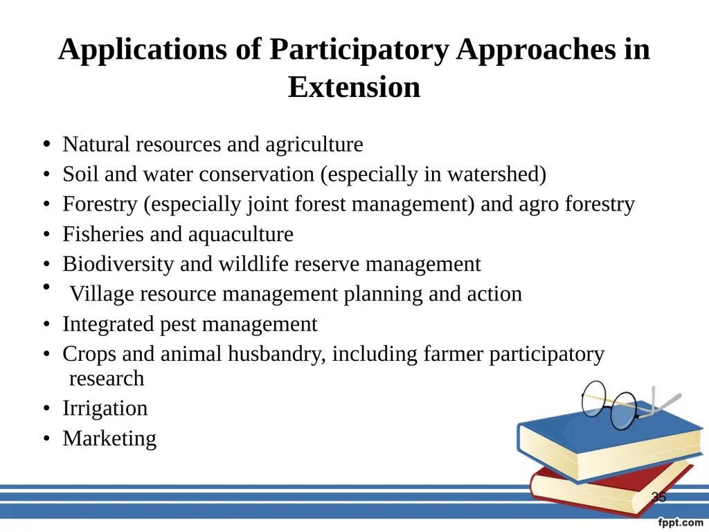 Participatory management for optimizing - slide 35 of 50