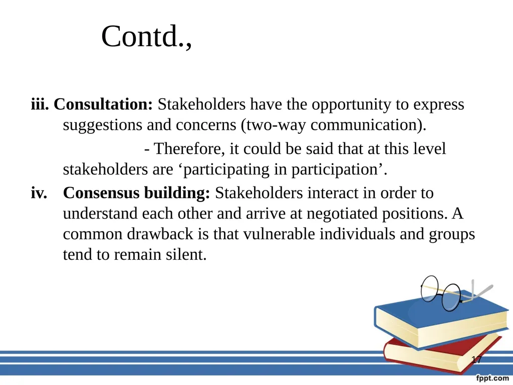 Participatory management for optimizing - slide 17 of 50