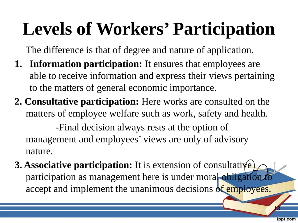Participatory management for optimizing - slide 13 of 50