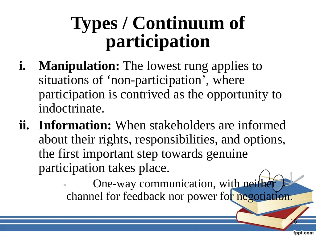 Participatory management for optimizing - slide 16 of 50