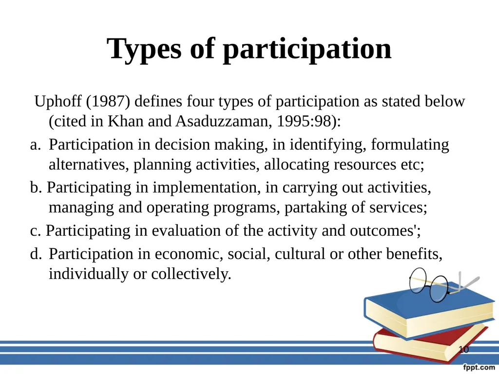 Participatory management for optimizing - slide 10 of 50