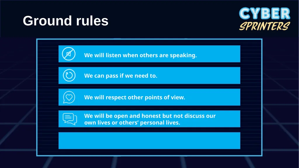 Lesson 2: Protecting your devices Ground rules We - slide 2 of 20
