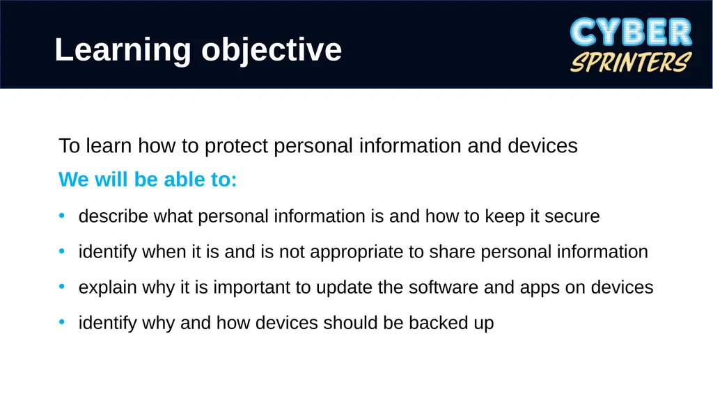 Lesson 2: Protecting your devices Ground rules We - slide 3 of 20
