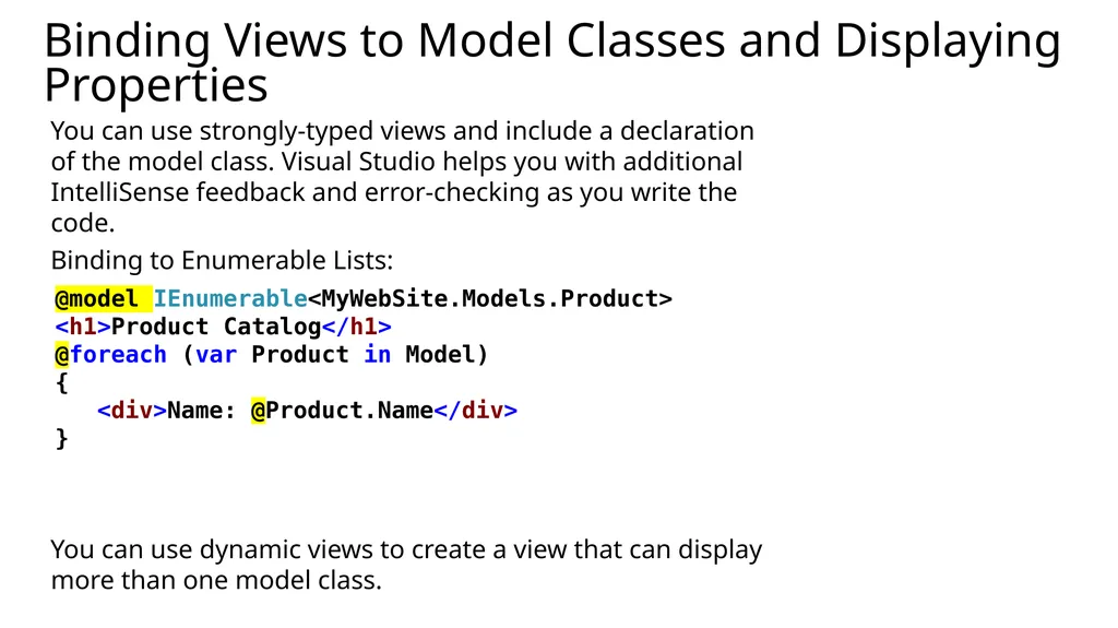 04 | Developing ASP.NET MVC 4 Views Jon Galloway | - slide 6 of 20