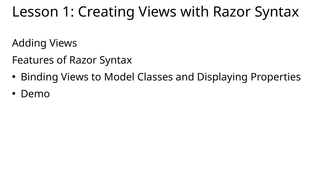 04 | Developing ASP.NET MVC 4 Views Jon Galloway | - slide 3 of 20