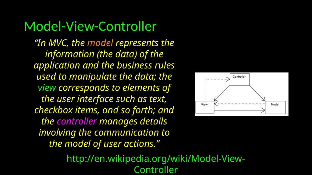 Model View Controller (MVC) Charles Severance - slide 4 of 11