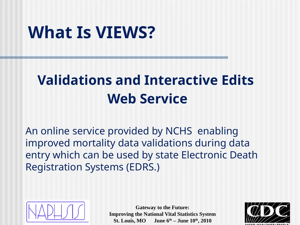 VIEWS Immediate Validations for Mortality Data - slide 2 of 25
