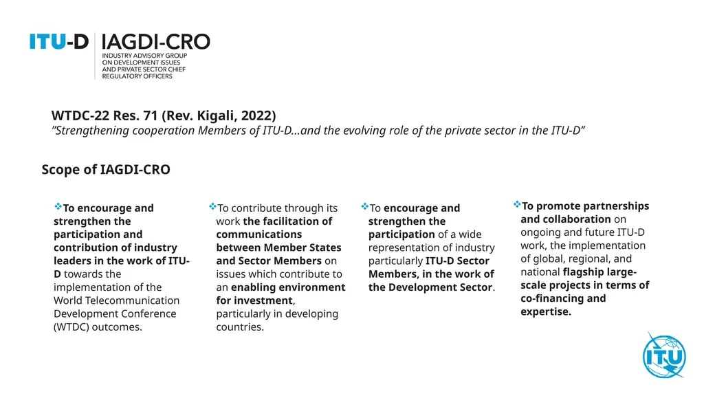 Industry Advisory Group on Development Issues and - slide 4 of 8