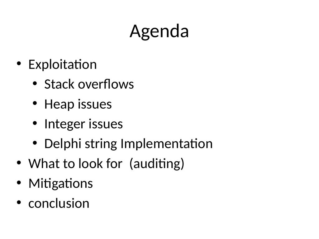 Exploiting delphi/Object pascal Ilja van Sprundel - slide 4 of 52