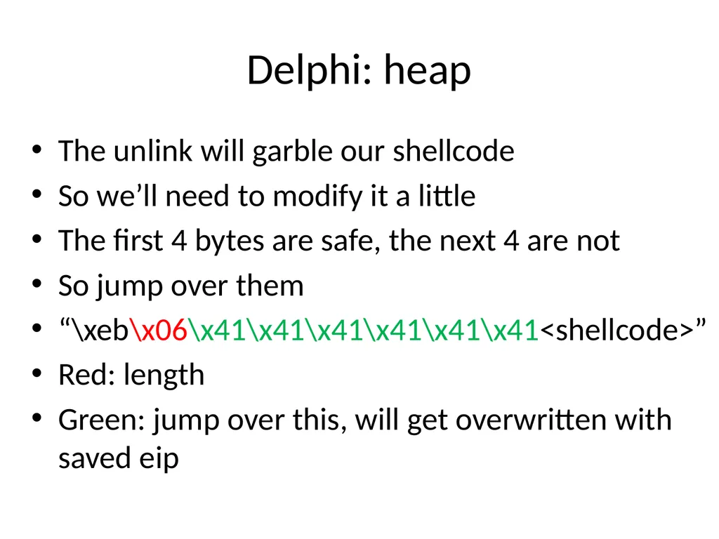 Exploiting delphi/Object pascal Ilja van Sprundel - slide 24 of 52