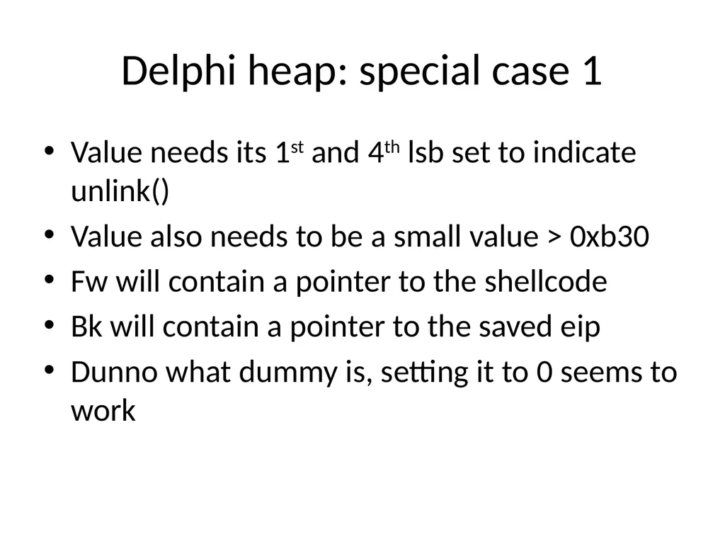 Exploiting delphi/Object pascal Ilja van Sprundel - slide 20 of 52