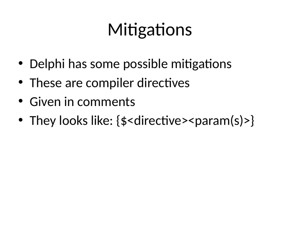 Exploiting delphi/Object pascal Ilja van Sprundel - slide 45 of 52