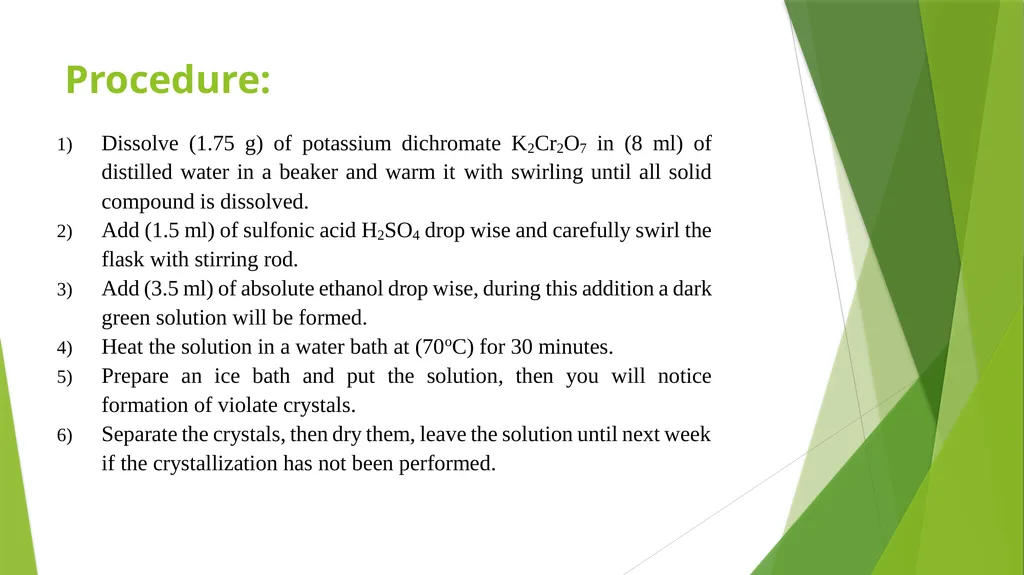 Inorganic Chemistry Practical II The First Course - slide 4 of 5