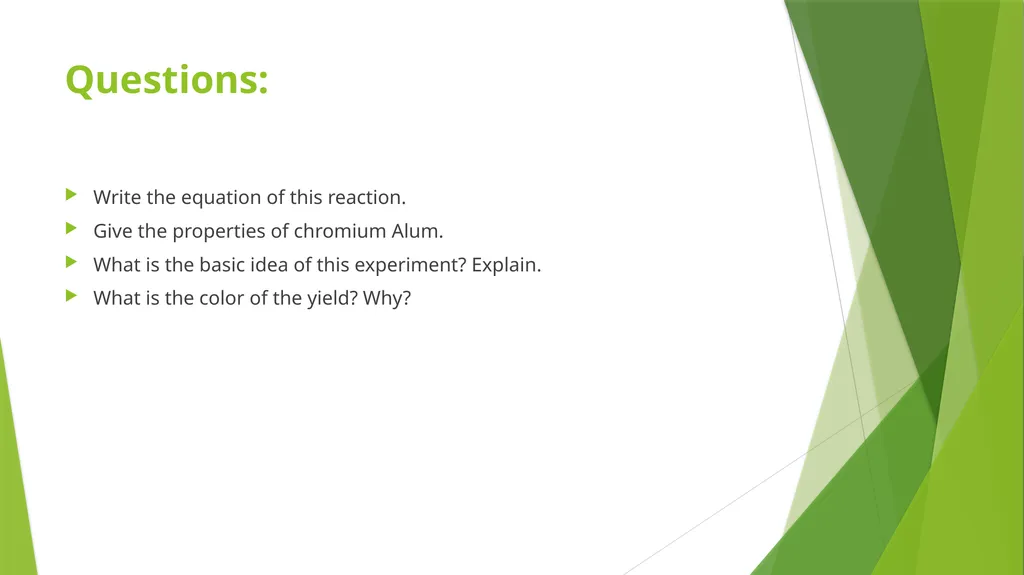 Inorganic Chemistry Practical II The First Course - slide 5 of 5
