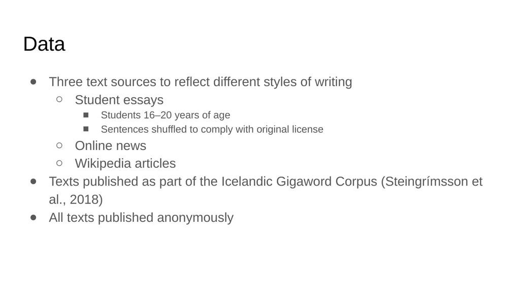 Creating an Error Corpus: Annotation and - slide 3 of 7
