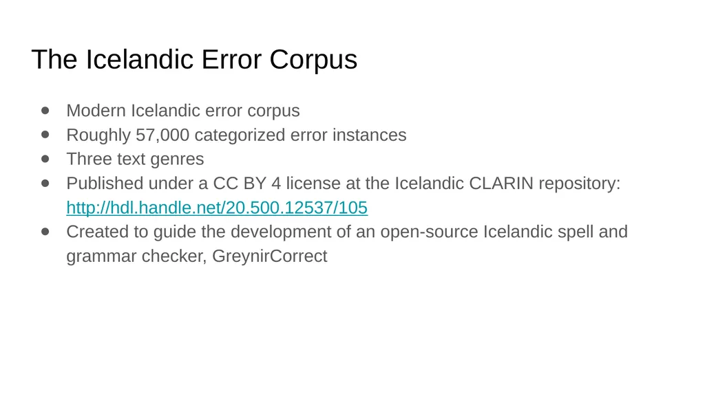 Creating an Error Corpus: Annotation and - slide 2 of 7